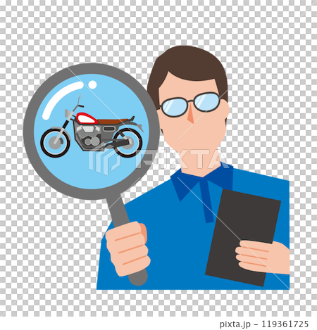 Man assessing a bike 119361725