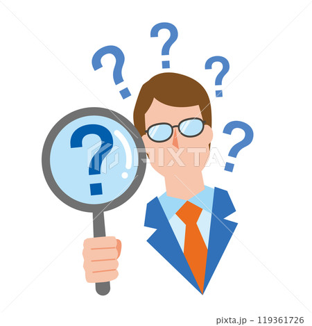 疑問を調べる男性 119361726
