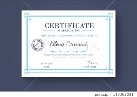 Elegant certificate template Elegant certificate template 119362031