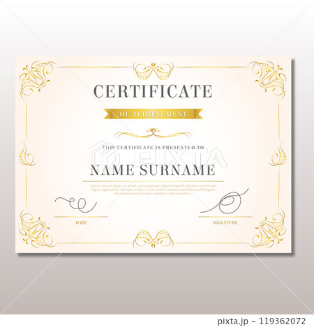 Elegant certificate template 119362072
