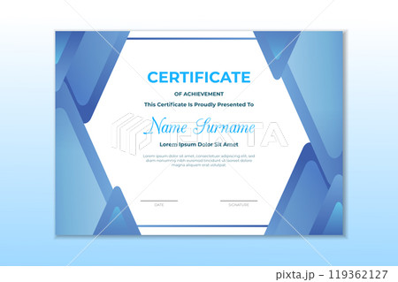 Abstract geometric certificate template 119362127