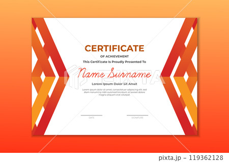Abstract geometric certificate template 119362128