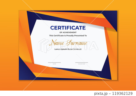 Abstract geometric certificate template 119362129