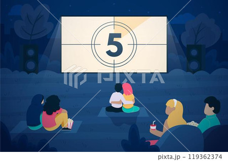 Open air cinema concept Open air cinema concept 119362374