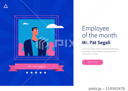 Employee of the month concept with man Employee of the month concept with man 119362478