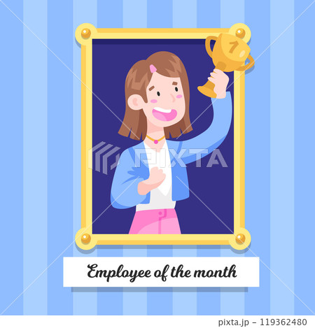 Employee of the month concept Employee of the month concept 119362480