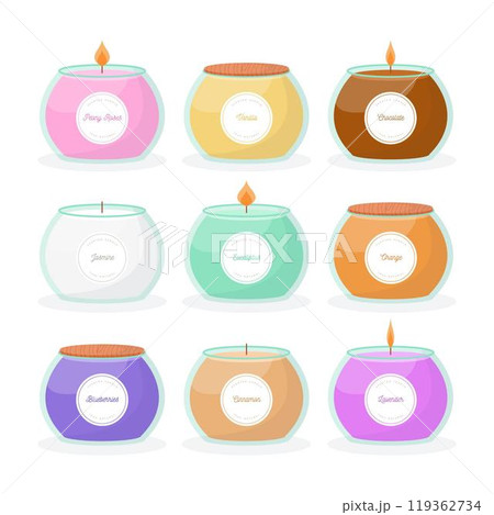 Flat scented candle collection 119362734