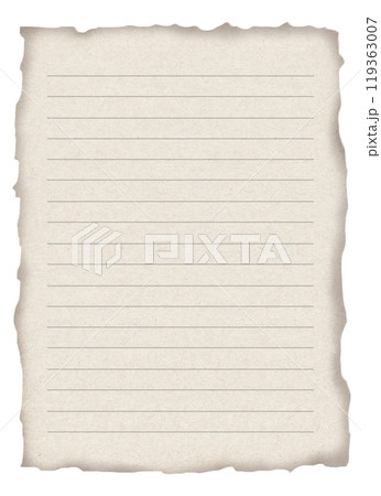 old paper with burnt edges	 119363007