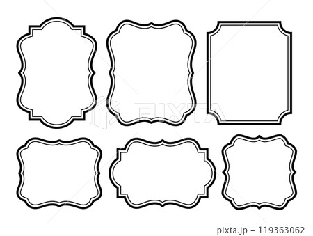 シンプル　クラシカル　エレガント 黒　フレーム セット	 119363062