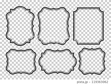 シンプル　クラシカル　エレガント 黒　フレーム セット	 119363062