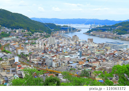《広島県》千光寺公園から撮影(千光寺・天寧寺三重塔)尾道の風景 《広島県》千光寺公園から撮影(千光寺・天寧寺三重塔)尾道の風景 119363372