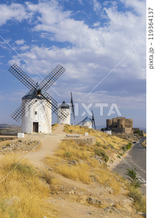 Windmills in Consuegra, Toledo, Castilla La Mancha, Spain Windmills in Consuegra, Toledo, Castilla La Mancha, Spain 119364137