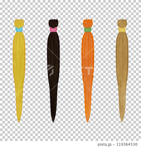 各種顏色的頭髮捐贈插圖集 119364530