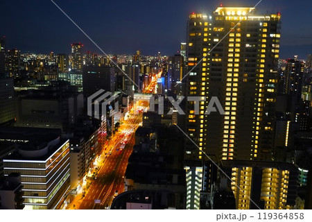 大阪、黄昏時の大阪、夕焼けの大阪、マジックアワー大阪、大阪中央区、オオサカ、大阪湾に沈む夕日 大阪、黄昏時の大阪、夕焼けの大阪、マジックアワー大阪、大阪中央区、オオサカ、大阪湾に沈む夕日 119364858
