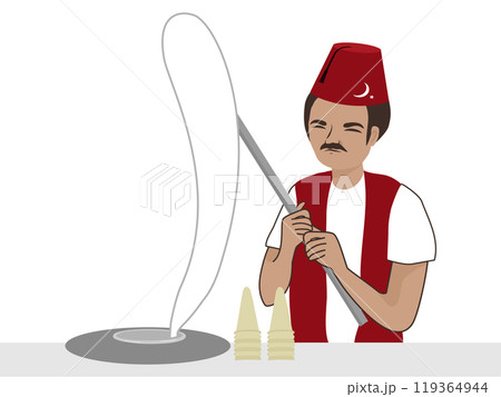 トルコアイスを作るトルコ人 119364944