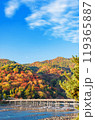 京都嵐山　秋の渡月橋 119365887