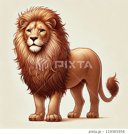 堂々としたライオン 119365956