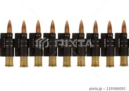 Machine Gun Ammo Belt with Ammunition 119366091