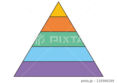 カラフルな階層ピラミッドイラスト　 119366289