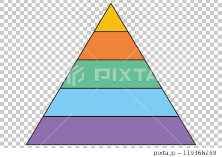 カラフルな階層ピラミッドイラスト　 119366289
