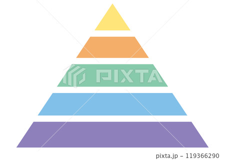 カラフルな階層ピラミッドのイラスト 119366290