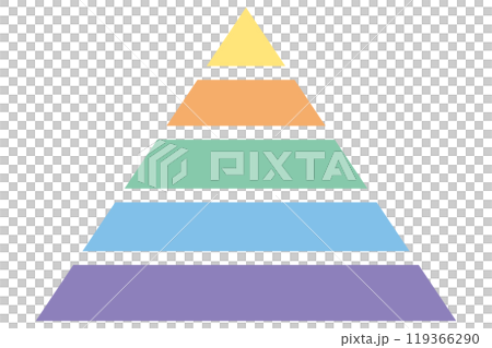 カラフルな階層ピラミッドのイラスト 119366290