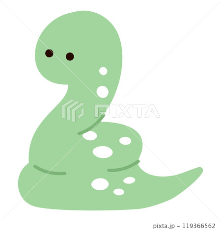 とぐろを巻いたへびのイラスト 119366562