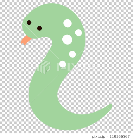Illustration of a snake sticking out its tongue 119366567