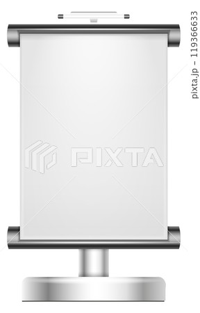 Realistic promo display mockup. Business ad stand 119366633