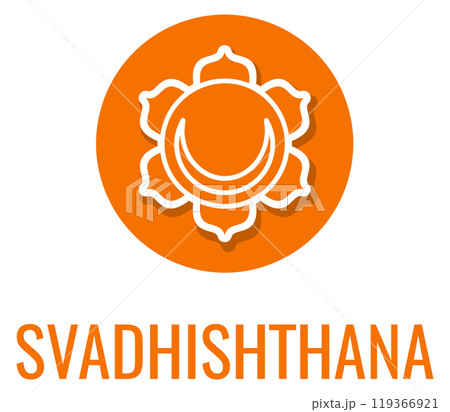 Svadhishthana logo. Spiritual symbol. Esoteric energy sign 119366921