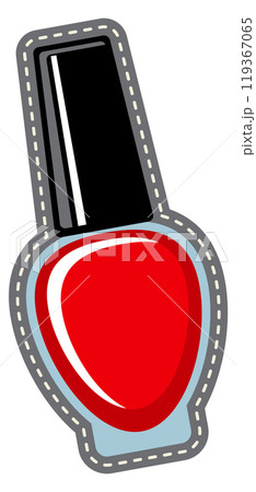 Nail polish textile patch. Fashion color sticker 119367065