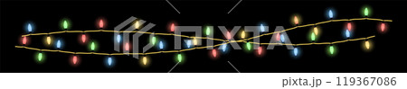 Shining light garland. Event decor. Party celebration 119367086