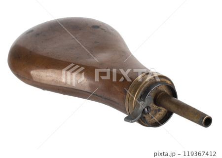 Old west gunpowder flask 119367412