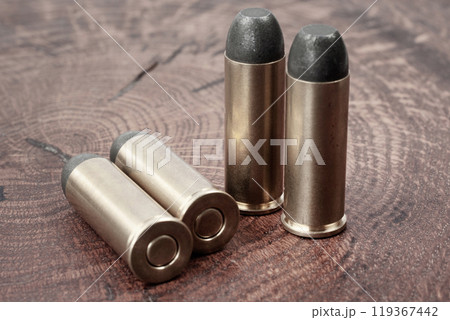 Old West era Long Colt .45 caliber revolver cartridges Old West era Long Colt .45 caliber revolver cartridges 119367442