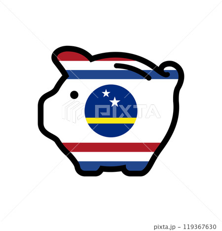 Flag of piggy bank icon Flag of piggy bank icon 119367630