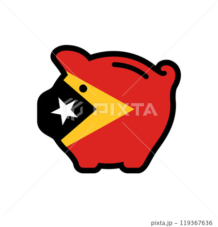Flag of piggy bank icon Flag of piggy bank icon 119367636