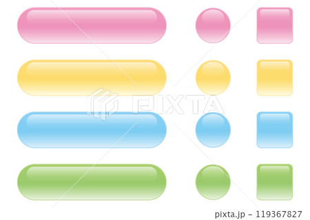 アクアボタンのイラストセット 119367827