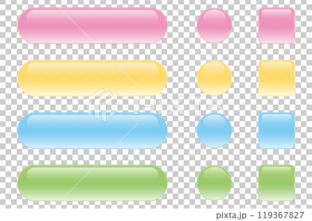 Aqua button illustration set Aqua button illustration set 119367827