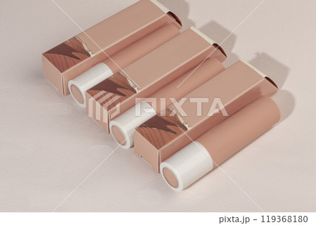 colored lipstick in light tubes. Cosmetic accessories. colored lipstick in light tubes. Cosmetic accessories. 119368180