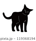 黒猫のシルエットイラスト 119368194
