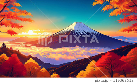 夜明けの富士山（秋） 119368518