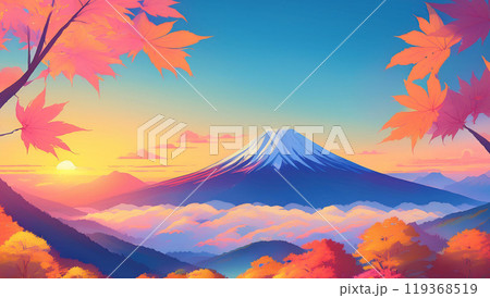 夜明けの富士山（秋） 119368519