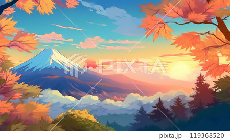 夜明けの富士山(秋) 夜明けの富士山(秋) 119368520