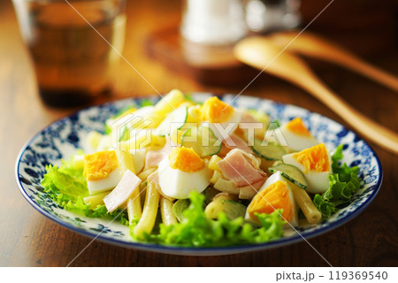 ゆで卵とハムのマカロニサラダ ゆで卵とハムのマカロニサラダ 119369540