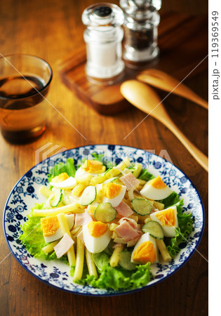 ゆで卵とハムのマカロニサラダ ゆで卵とハムのマカロニサラダ 119369549