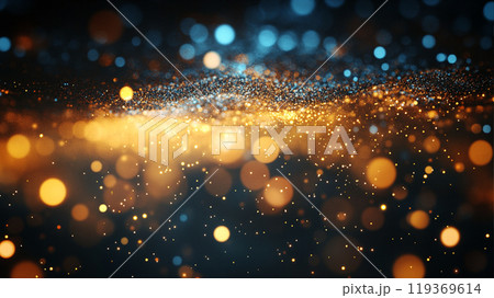 キラキラと光輝く水色の抽象的な背景イメージ素材 119369614