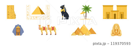 Egypt Symbols and Ancient Egyptian Object Vector Set 119370593