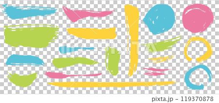 畫筆油漆彩色線條圓圈描邊設定 POP 顏色 畫筆油漆彩色線條圓圈描邊設定 POP 顏色 119370878