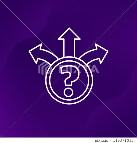 uncertainty line icon, decision making vector uncertainty line icon, decision making vector 119371013
