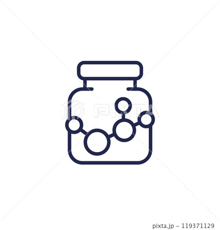 dietary supplement line icon on white 119371129